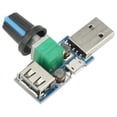 thumbnail image 3 of 3 Piezas 5W Ventilador USB Velocidad de Volumen de Aire MóDulo Regulador Continuo Controlador de Velocidad USB CC 5V Entrada Macho USB CC 4-12V a 2,5-8V, 3 of 5