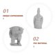 thumbnail image 5 of 8 figuras coleccionables de guerreros de terracota de la antigua dinastía china Qin, para exhibir en casa o en la mesa, en gris., 5 of 8