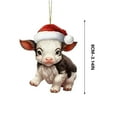 thumbnail image 2 of Cute Cow Christmas Ornaments for Christmas Tree,Acrylic Highland Cow Hanging Decorations Cartoon Cattle Cow Decorative Ornament Cow Christmas Pendants for Cars Backpacks Decor, 2 of 5