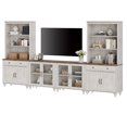thumbnail image 7 of Farmhouse Wall Unit Entertainment Center with Doors & Drawer, TV Stand with Bookshelves for TVs up to 75", Media Console Table for Living Room, Bedroom & Home Theater in Rustic White, 7 of 7
