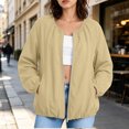 thumbnail image 2 of Fewfanhot Womens Clothes Oversized Lightweight Fall Winter Coat with Pocket Zip Up Warm Utility, 2 of 6