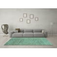 thumbnail image 3 of Ahgly Company Indoor Rectangle Abstract Light Blue Modern Area Rugs, 2' x 5', 3 of 4