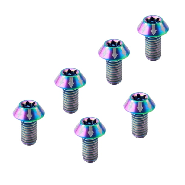 6 Piezas M5 X 14 Mm Bike Disco Rotor Tornillos Tornillos De Montaje - Rianbow Sunnimix Tornillos de disco de freno de bicicletas