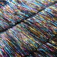thumbnail image 6 of Felirenzacia Women's Tiered Shimmering Tinsel Fringe Skirt Carnival Dance Party Skirt, Elastic Waist 3 Layered Sparkly Tassel Metallic Mini Skirt, Multicolor,L, 6 of 7