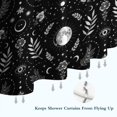 thumbnail image 6 of Moon and Leaf Gothic Pattern Modern Waterproof Shower Curtain Set with 12 Hooks, Washable Decorative Bathroom Shower Curtain, 6 of 6