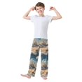 thumbnail image 2 of FORMRS Boys Pajama Pants with Pockets Size 6-8Y Kids Lounge Sleep Bottoms, Floating Whale, 2 of 8