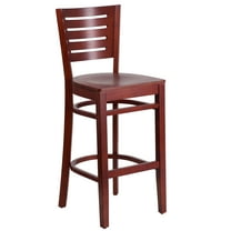 Flash Furniture Darby Series Slat Back Mahogany Wood Restaurant Barstool