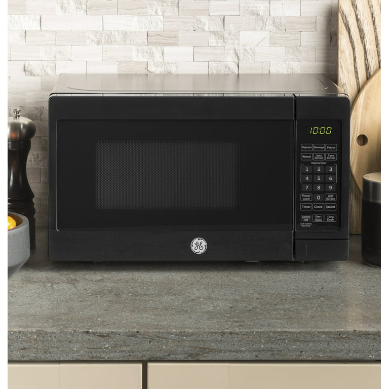 GE 0.7 Cu. Ft. Spacemaker Countertop Microwave Oven Black on Black  JEM3072DHBB - Best Buy