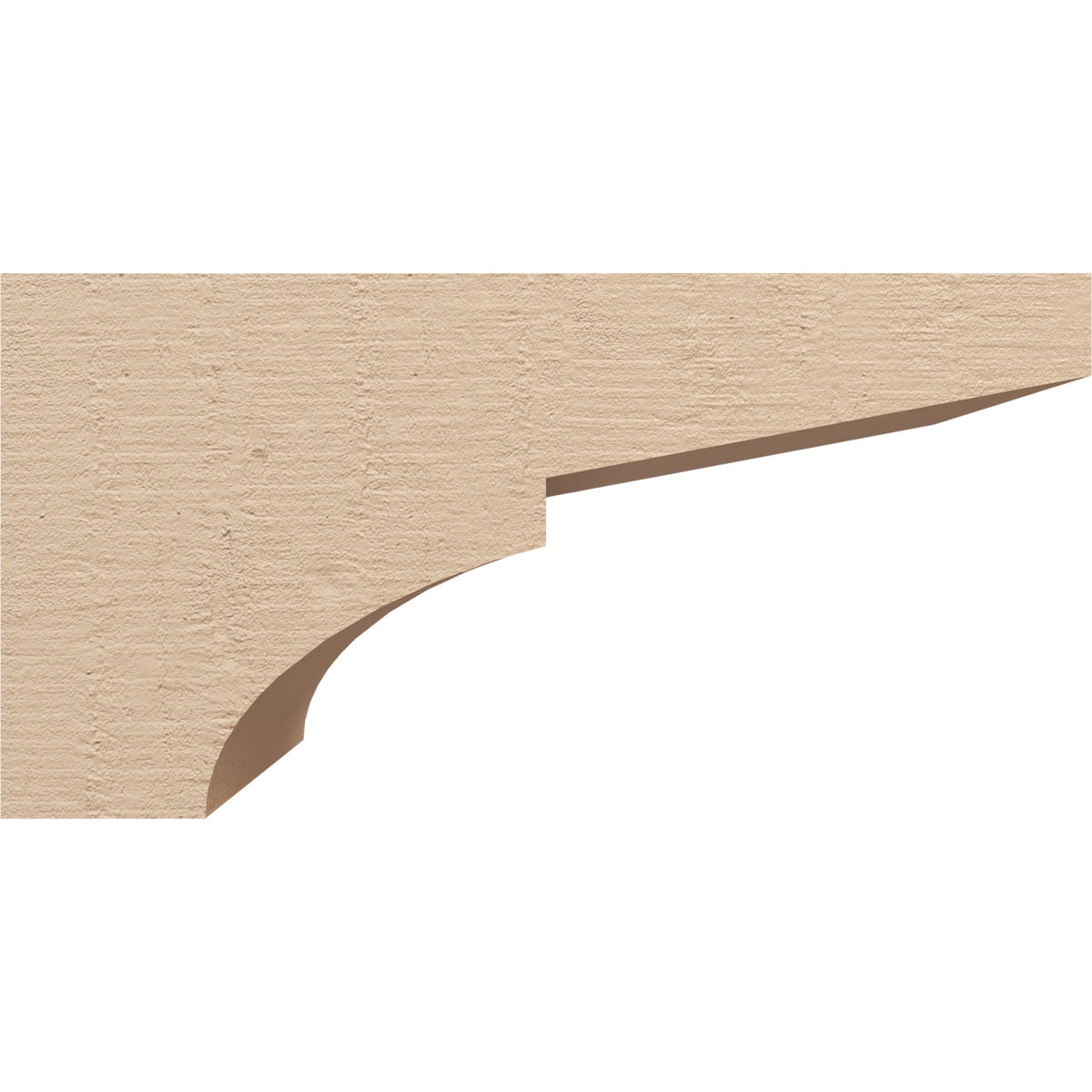 8"W x 16"D x 8"H Wide Monterey Rough Cedar Woodgrain TimberThane Corbel, Primed Tan