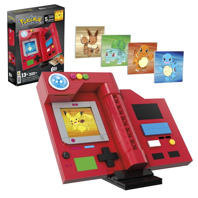 MEGA Pokémon Kit de Construcción de Pokédex de la Región Kanto (322 Piezas) para Coleccionistas, Plástico