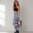 thumbnail image 5 of Halloween Quilted Tote Bag with Embroidery, Stylish Holiday Shoulder Purse for Women, Spooky Theme Daily Handbag for Fall Parties and Seasonal Outfits, 1Pack B, 5 of 6