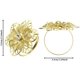 thumbnail image 3 of paquetes de anillos de servilletas de flores huecas, hebillas de servilleta doradas de aleación, adornos para servilletas domésticas, anillos florales con diamantes de imitación para servilletas para Pascua, Navidad, cena, decoración de boda (borde de hojas doradas) brillar Electrónica, 3 of 5