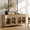 Oak, variant on 68" Oak Glass Door Buffet Cabinet with Drawer, Farmhouse Sideboard with Storage