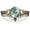 Size 5, variant on 10K 14K 18K Rose Gold 2CT Round Natural Moss Agate Engagement Ring Set for Women 925 Sterling Silver 8mm Genuine Green Moss Agate Leaf Art Deco Bridal Wedding Ring Set (Size 4-15)