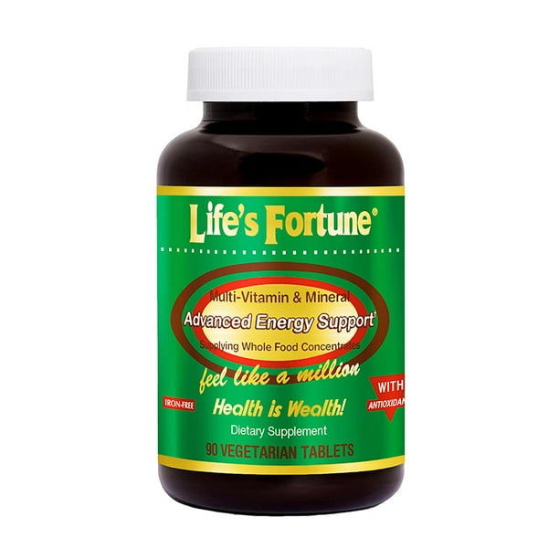 Life's Fortune Multivitamin & Mineral 90 Tablets, All Natural Energy Source Supplying Whole Food