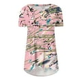 thumbnail image 4 of IROINNID Summer Comfy Tops For Women Summer Printed Round-Neck Short Sleeve Tops Blouse Spring, 4 of 5