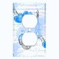 thumbnail image 2 of Metal Light Switch Plate Cover Romantic Paris  Eiffel Tower Letter Bicycle Blue PRS012, 2 of 13
