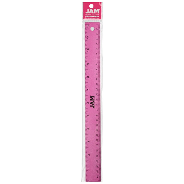 Universal Stainless Steel Ruler w/Cork Back and Hanging Hole 12 inch Silver