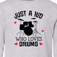 thumbnail image 4 of Inktastic Future Drummer Kid Loves Drums Long Sleeve Youth T-Shirt, 4 of 5