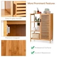 thumbnail image 5 of Giantex Bamboo Bathroom Floor Cabinet, Storage Freestanding Organizer for Kitchen, Hallway, 5 of 8