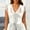 White, variant on Womens Dirndl Top, V Neck Sleeveless Lace Trimmed Blouse for Bavarian Events Black L