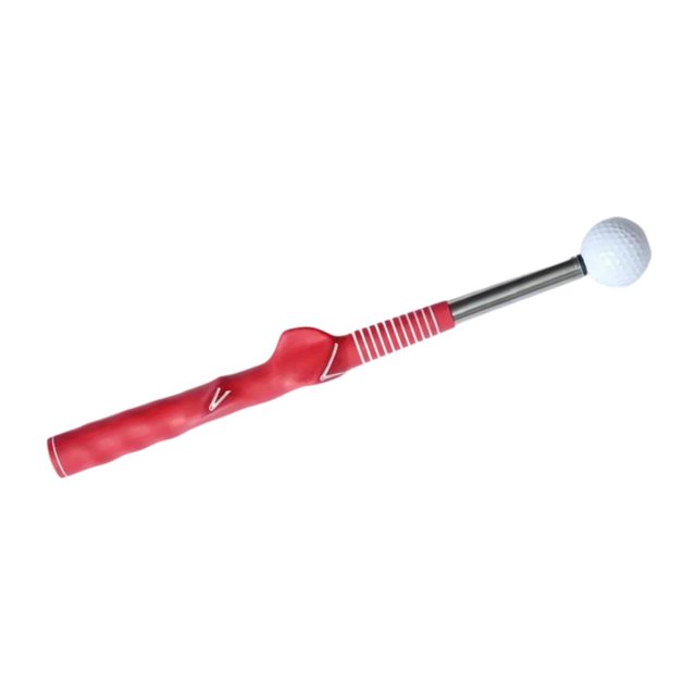 Golf Swing Train Herramienta Impacto Varilla de oscilación Swing no deslizamiento Práctica telescópica Stick Calentamiento Palabra para la fuerza rojo