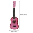 thumbnail image 3 of 23 Inc Folk Acoustic Guitar,small 6-String Basswood Beginner Guitar Music Instrument for Learning and Practice(Pink), 3 of 7