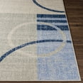 thumbnail image 3 of Harput Blue/Gray 6'7" x 9' Modern Rectangle Area Rug, 3 of 5