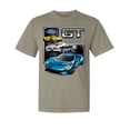 thumbnail image 1 of Wild Bobby, Ford GT American Horse Power Mustang, Cars and Trucks, Garment-Dyed Washed Look Short Sleeve Tees, Sand, Large, 1 of 3