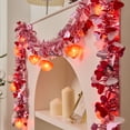 thumbnail image 7 of PEIBang Valentine Heart Garland Light,13FT Valentines Heart Tinsel Garland with 20 LED Heart Light for Valentine's Day Wedding Indoor Outdoor Home Party Decorations, 7 of 7