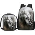 thumbnail image 1 of School Supplies Horse Pattern School Set Backpack Small Lunch Box, 1 of 5