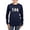Navy, variant on - Three 3 Cats Women's Long Sleeve Dark T Shirt - Women's Long Sleeve Graphic Tee Casual Fit