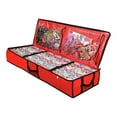 thumbnail image 1 of Christmas wrapping paper storage box, gift packaging organizer, under bed, 1 of 8
