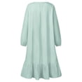 thumbnail image 4 of Ketyyh-chn99 Girls Clothes Button Down Shirt Dress Long Sleeve Casual Party Dress Mint Green,M, 4 of 5