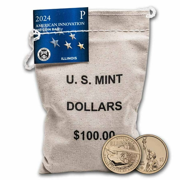 2024-P American Innovation $1 Steel Plow 100-Coin Bag (Illinois)