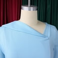 thumbnail image 6 of AURA Plus Size Asymmetrical Neck Bodycon Midi Dress High Waist Fishtail Hem 3 4 Sleeve Elegant Office Dress, 6 of 10