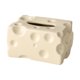 thumbnail image 1 of Caja dispensadora de pañuelos de cerámica con forma de queso, adorno artístico, pañuelos faciales Beige, 1 of 9