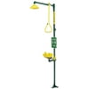 Speakman SE-695 Traditional Series Combination Emergency Eyewash Station and Shower for Dangerous Worksites, Yellow/Green