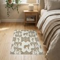 thumbnail image 3 of ODIKA 2'x3' Washable Accent Rug Pet Friendly, Bedside Mat Cow Farmhouse Abstract Inspired Fabric Table Placemat Spotted Refined Structured for Bedroom, RV, 3 of 7