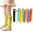 thumbnail image 4 of Godderr Kids Girls Knee High Socks Cute Knee Socks Toddler Girls,3 Pair Pack Toddler Girl Knee Socks Little Girls Knee High Socks Girls Knee Highs Non-slip Socks for 3-12Y, 4 of 8