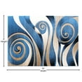 thumbnail image 5 of Emma + Oliver 5'x7' Modern Abstract Ultra Soft Olefin Area Rug with Blue and Beige Swirl Design and Durable Jute Backing, 5 of 7