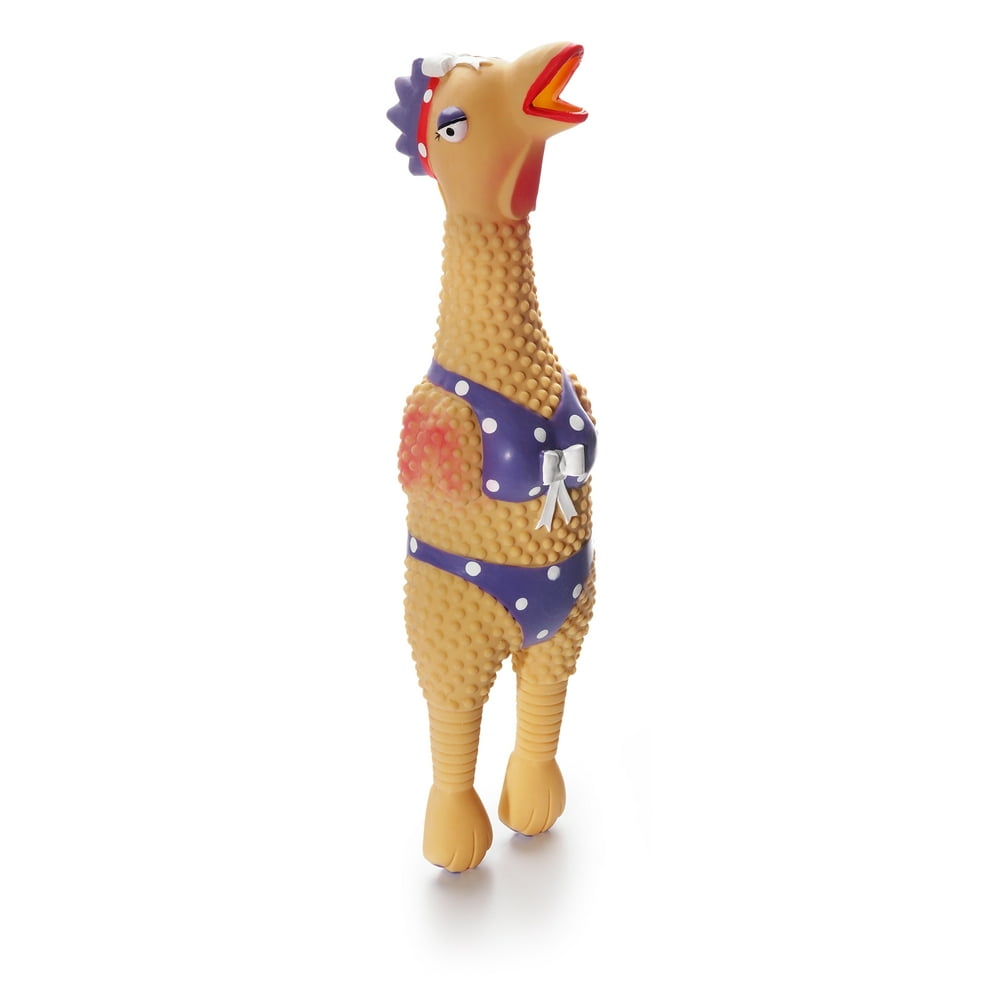 Charming Pet Henrietta Rubber Chicken Dog Toy, Multi, Small Walmart