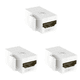 thumbnail image 3 of Female To Female Keystone HDMI-Compatible for Wall Plate Outlet Panel (White), 3 of 4
