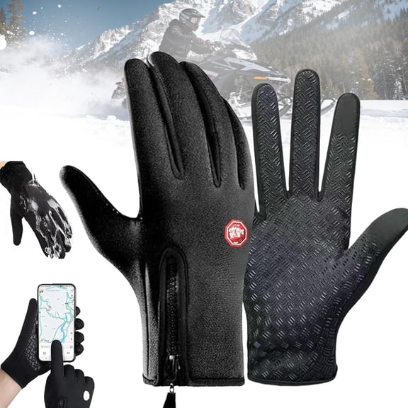 Waterproof Windproof Thermal Touchscreen Winter Gloves - Cold Weather Running Gloves for Men & Women