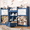 Blue, variant on VortinT Kids Toy Organization Cubby Bookcase with 2 Magnetic Drawing Boards,4-IN-1 Toddler Stuffed Animal Organizer Bookshelf with 1 Removable Drawer,Blue