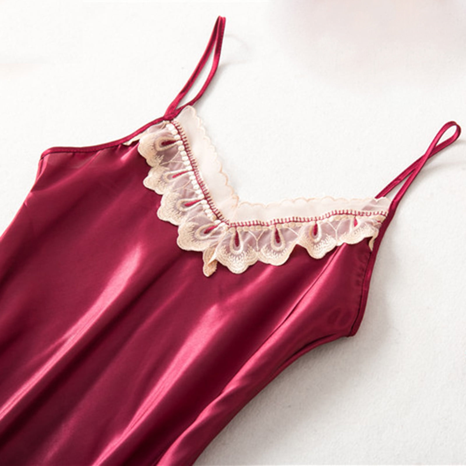 BONIXOOM Pajamas For Women Thanksgiving Pajamas Sleepwear Drawstring Sleeveless Sleep Shorts Solid Wine XXL