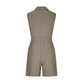 thumbnail image 6 of Zedker Backless Cami Dress Halter Jumpsuit Sleeveless Wide Leg Going Out Short Rompers 2026 Khaki XXL, 6 of 8