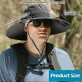 thumbnail image 2 of 2025 Outdoor Wide Brim Sun Hat with 2 Solar Fan -Sun Bucket Hat for Men Women, UPF 50+ Bucket Fishing Beach Hat Fan Built in (Khaki), 2 of 8