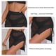 thumbnail image 3 of Falda corta para mujer, traje de baño elástico de cintura alta con cierre de cordón, traje de baño de ganchillo con abertura en el muslo, falda de baño, 3 of 6