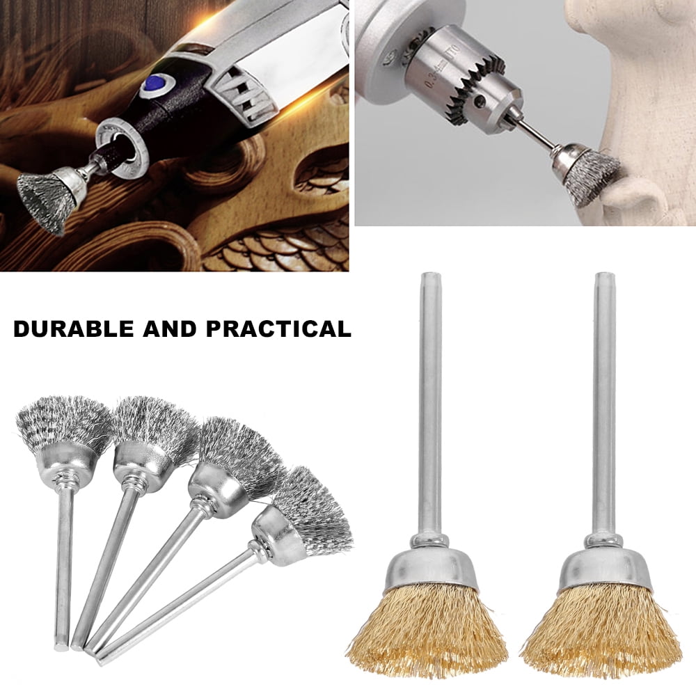 miuline 60PCS Wire Wheel Brushes Stainless Steel Die Drinder For Dremel Rotary Tool Set Walmart